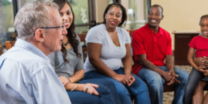 Family offering emotional support for bipolar treatment